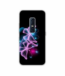 Amazon Brand - Solimo Designer Butterflies Neon Light UV Printed Soft Back Case Mobile Cover for Vivo V17 Pro