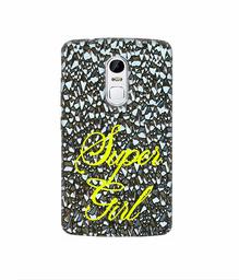 Amazon Brand - Solimo Designer Super Girl On Foil 3D Printed Hard Back Case Mobile Cover for Lenovo Vibe X3