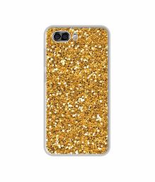 Amazon Brand - Solimo Designer Golden Sparkle UV Printed Soft Back Case Mobile Cover for InFocus Turbo 5 Plus