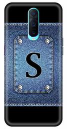 Amazon Brand - Solimo Designer Button Jeans Alphabet-S 3D Printed Hard Back Case Mobile Cover for Oppo R17 Pro