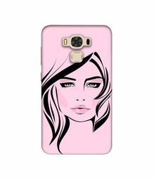 Amazon Brand - Solimo Designer Pink Lady Pattern 3D Printed Hard Back Case Mobile Cover for Asus Zenfone 3 Max ZC553KL