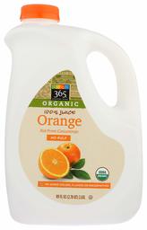 365 Everyday Value, Organic 100% Orange Juice, No Pulp (Not From Concentrate), 89 Fl Oz