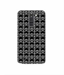 Amazon Brand - Solimo Designer White Flowers Pattern 3D Printed Hard Back Case Mobile Cover for LG K7