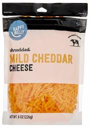 Amazon Brand - Happy Belly Shredded Mild Cheddar, 8 Ounce