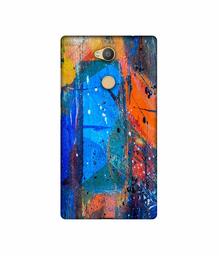 Amazon Brand - Solimo Designer Blue and Orange Brush 3D Printed Hard Back Case Mobile Cover for Sony Xperia L2