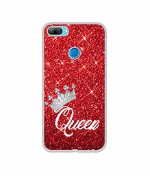 Amazon Brand - Solimo Designer Queen On Red Glitter UV Printed Soft Back Case Mobile Cover for Honor 9N