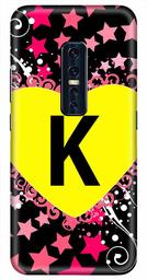 Amazon Brand - Solimo Designer Heart Pattern Alphabet-K 3D Printed Hard Back Case Mobile Cover for Vivo V17 Pro