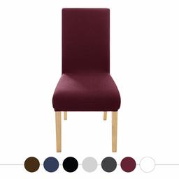 UMI. Essentials Housse de Chaise Tissu Extensible Bordeaux 46x46x60cm