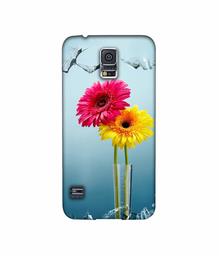 Amazon Brand - Solimo Designer Sun Flower 3D Printed Hard Back Case Mobile Cover for Samsung Galaxy S5 i9600