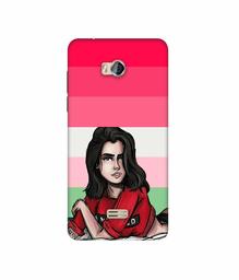 Amazon Brand - Solimo Designer Lady Vector with Line 3D Printed Hard Back Case Mobile Cover for Micromax Bolt Q336