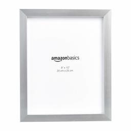 AmazonBasics Photo Frame with Mount, Nickel colour, 20 x 25 cm