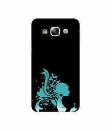 Amazon Brand - Solimo Designer Lady Vector N 3D Printed Hard Back Case Mobile Cover for Samsung Galaxy E5