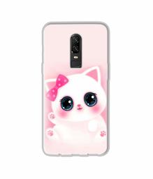 Amazon Brand - Solimo Designer Babby Kitty UV Printed Soft Back Case Mobile Cover for OnePlus 6