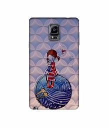 Amazon Brand - Solimo Designer Lady Vector Patternn 3D Printed Hard Back Case Mobile Cover for Samsung Galaxy Note 4