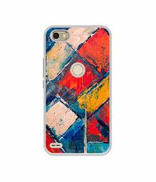 Amazon Brand - Solimo Designer Dark Multicolor Blocks UV Printed Soft Back Case Mobile Cover for Itel S21