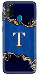 Amazon Brand - Solimo Designer Blue Pattern Alphabet-T 3D Printed Hard Back Case Mobile Cover for Samsung Galaxy M21 / M30s