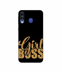 Amazon Brand - Solimo Designer Sparkle Girl Boss 3D Printed Hard Back Case Mobile Cover for Samsung Galaxy M21