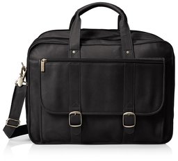 David King Men's Expandable Laptop Briefcase, Black