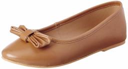 Amazon Brand - Symbol Women's Camel Ballet Flats-7 UK (40 EU) (10 US) (SYM-WS-005)