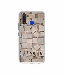 Amazon Brand - Solimo Designer Like On Wooden Block UV Printed Soft Back Case Mobile Cover for Vivo U20