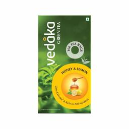 Amazon Brand - Vedaka Green Tea, Lemon and Honey, 100 Bags