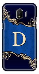 Amazon Brand - Solimo Designer Blue Pattern Alphabet-D 3D Printed Hard Back Case Mobile Cover for Samsung Galaxy J2 (2018)