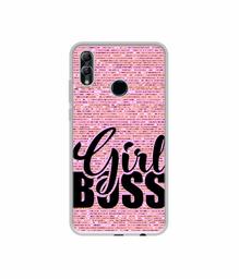 Amazon Brand - Solimo Designer Girl Boss On Pink Sparkle UV Printed Soft Back Case Mobile Cover for Honor 10 Lite