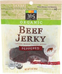 365 Everyday Value, Organic Beef Jerky, Peppered Flavor, 3 oz