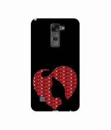 Amazon Brand - Solimo Designer Heart Shape Lady with Glitter 3D Printed Hard Back Case Mobile Cover for LG Stylus 2