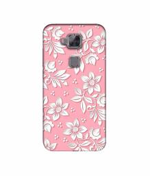 Amazon Brand - Solimo Designer White Flower Pattern 3D Printed Hard Back Case Mobile Cover for Huawei G8