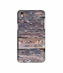 Amazon Brand - Solimo Designer Wooden Blocks Check 3D Printed Hard Back Case Mobile Cover for Oppo F1 Plus