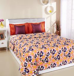 Amazon Brand - Solimo 100% Cotton Printed Comforter, Double (Floral Pop, 200GSM)