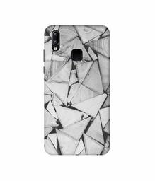 Amazon Brand - Solimo Designer Wooden Triangles 3D Printed Hard Back Case Mobile Cover for Vivo Y95