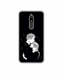 Amazon Brand - Solimo Designer Couples Standing in Rain UV Printed Soft Back Case Mobile Cover for Micromax Canvas Infinity Pro