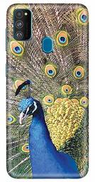 Amazon Brand - Solimo Designer Peacock Design 3D Printed Hard Back Case Mobile Cover for Samsung Galaxy M21 / M30s