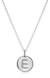 Sterling Silver Round Disc Initial 