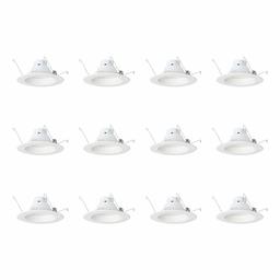 AmazonCommercial 120 Watt Equivalent, 5/6-Inch Recessed Downlight, Dimmable, CEC Compliant, Energy Star, Round LED Light Bulb | Daylight, 12-Pack