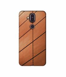 Amazon Brand - Solimo Designer Leather Texture 3D Printed Hard Back Case Mobile Cover for Nokia 8.1