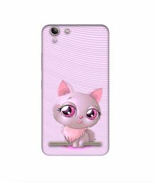 Amazon Brand - Solimo Designer Cute Pink Cat 3D Printed Hard Back Case Mobile Cover for Lenovo Vibe K5 Plus