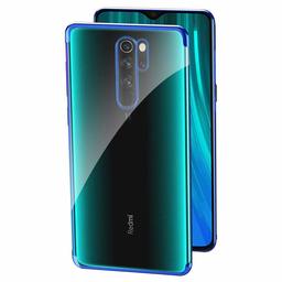 Amazon Brand - Solimo Electroplated Mobile Cover (Soft & Flexible Back case), for Mi Redmi Note 8 Pro (Electric Blue)