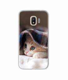 Amazon Brand - Solimo Designer Sleepy Kitten UV Printed Soft Back Case Mobile Cover for Samsung Galaxy J4