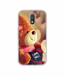 Amazon Brand - Solimo Designer Teddy Bear UV Printed Soft Back Case Mobile Cover for Motorola Moto G4 Plus