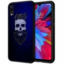 Amazon Brand - Solimo Designer Beard Skull Printed Hard Back Case Mobile Cover for Redmi Note 7 & Redmi Note 7 Pro (D1189)