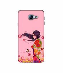 Amazon Brand - Solimo Designer Lady Vector Pattern 3D Printed Hard Back Case Mobile Cover for Samsung Galaxy A8 (2016)