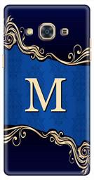 Amazon Brand - Solimo Designer Blue Pattern Alphabet-M 3D Printed Hard Back Case Mobile Cover for Samsung Galaxy J3 Pro