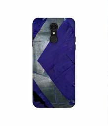 Amazon Brand - Solimo Designer Purple and Gray Texture 3D Printed Hard Back Case Mobile Cover for LG Q7