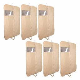 Amazon Brand - Solimo Fabric Coat and Blazer Cover, Set of 6, Biege