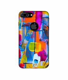 Amazon Brand - Solimo Designer Multicolor Box Texture 3D Printed Hard Back Case Mobile Cover for Apple iPhone 7 Plus (Logo Cut)