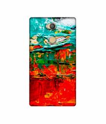 Amazon Brand - Solimo Designer Green and Orange Glass Color 3D Printed Hard Back Case Mobile Cover for Sony Xperia L2