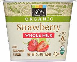 365 Everyday Value, Organic Whole Milk Yogurt, Strawberry, 5.3 oz